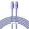 Baseus Crystal Shine Series Fast Charging Data Cable Type-C to Type-C 100W 1.2m Purple