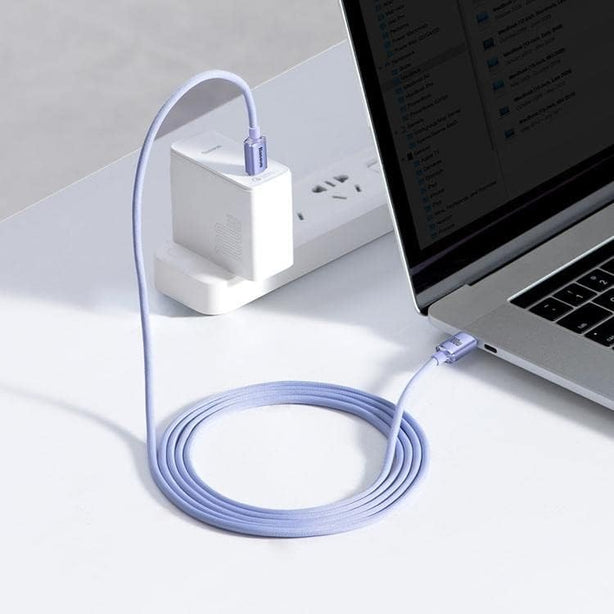 Baseus Crystal Shine Series Fast Charging Data Cable Type-C to Type-C 100W 1.2m Purple