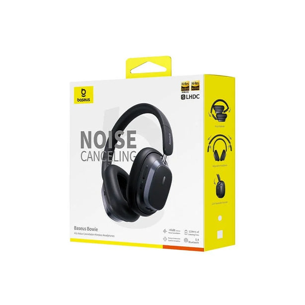 OS-Baseus Bowie H1s Noise-Cancellation Wireless Headphones Cluster Black