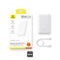 OS-Baseus EnerFill FP21 Power Bank 10000mAh 22.5W Moon White (Includes Simple Type-C to Type-C Cable 20V/3A 30cm White)