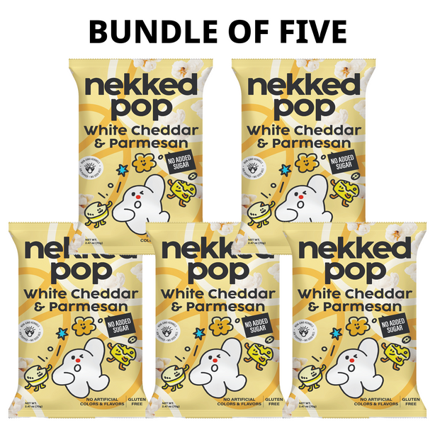 Nekked White Cheddar & Parmesan Popcorn 70g