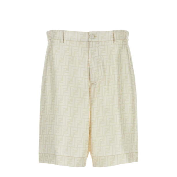 Embroidered Silk Bermuda Shorts