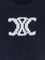 Celine Triomphe cotton blend sweater - Navywhite