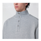 Grey Cotton Buttoned Sweater