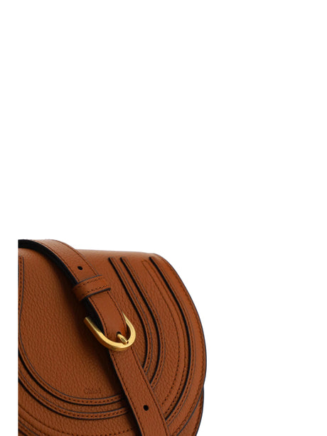 Chloé Small Marcie leather Shoulder Bag - Tan