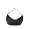 Large Calf Leather Hobo Bag - Black