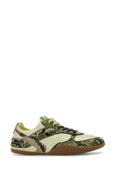 Multicolor Fabric And Leather Sneakers
