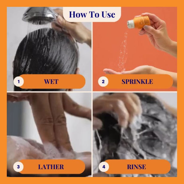 The Powder Shampoo - Strengthening & Soothing Shampoo  (Thyme & Grapefruit) 70g