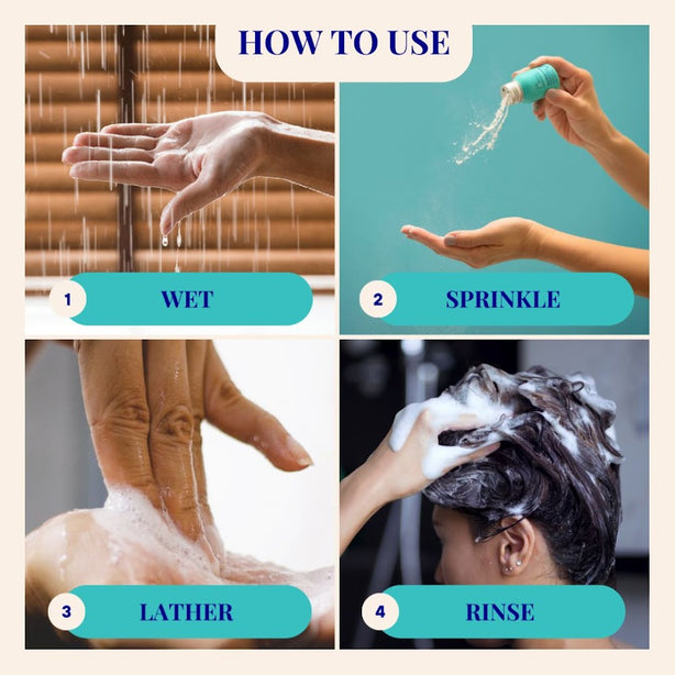 The Powder Shampoo - Purifying & Regulating Shampoo  (Thyme & Peppermint) 70g