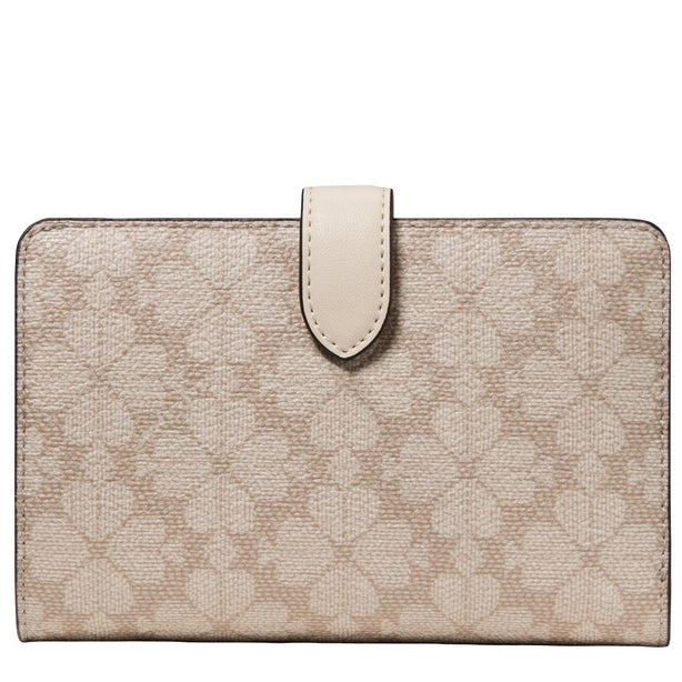 Kate Spade Spade Flower Medium Bifold Wallet - Dark Beige Moon Dust KN756