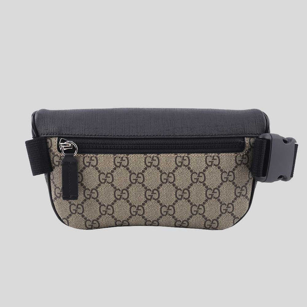 GUCCI GG Supreme Canvas Unisex Belt Bag Beige/Black RB-779877