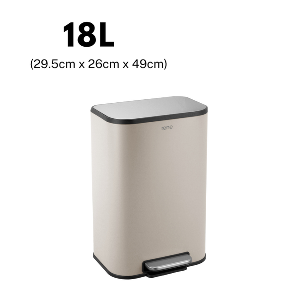 Rene Nuvo Pedal Bin Soft Close Trash Can (12/18/30L)