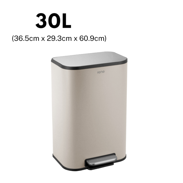 Rene Nuvo Pedal Bin Soft Close Trash Can (12/18/30L)