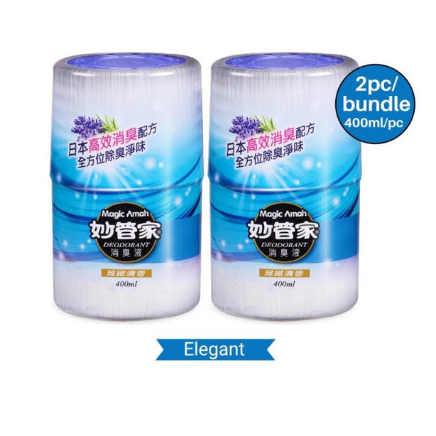 [2Pcs/Set] Magic Amah - Liquid Deodorant - Odors Eliminator Deodorizer Air Freshener 400ml