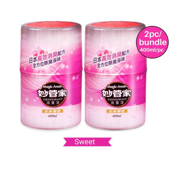 [2Pcs/Set] Magic Amah - Liquid Deodorant - Odors Eliminator Deodorizer Air Freshener 400ml