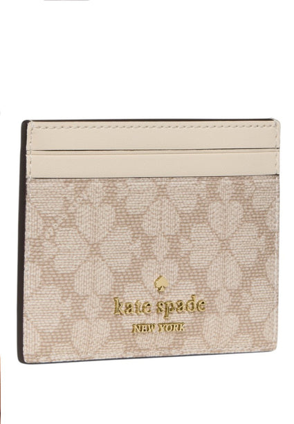 Kate Spade Spade Flower Small Slim Card Holder - Dark Beige/Multi
