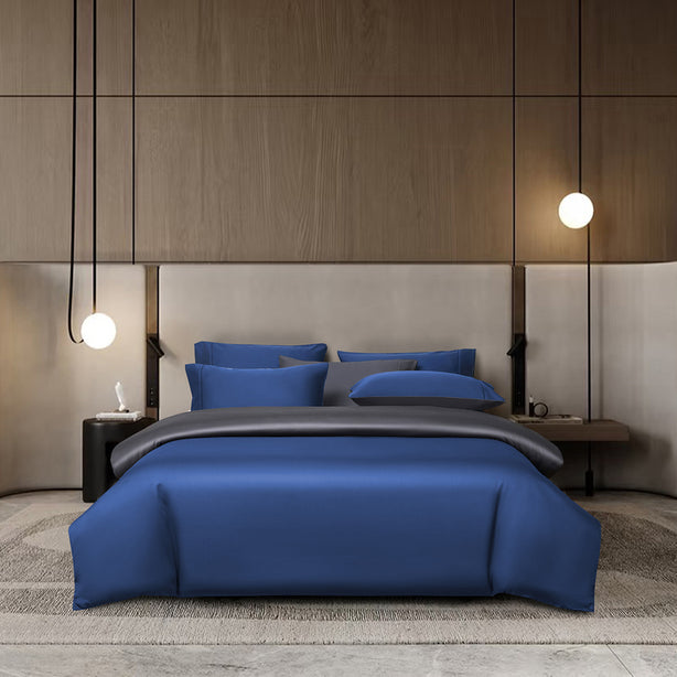 Creek Silver/Navy Bedset 100% Lyocell