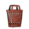Medium Bull & Calf Leather Bucket Bag - Light Brown