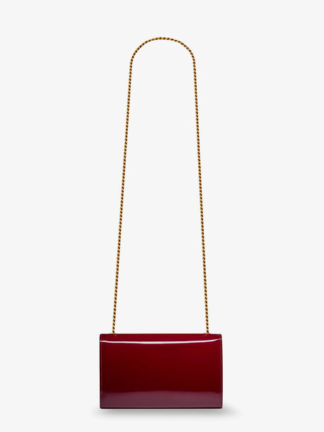 Saint Laurent Kate patent leather crossbody bag - Redgrenat