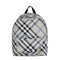 Shield Check Pattern Nylon Backpack - Khaki