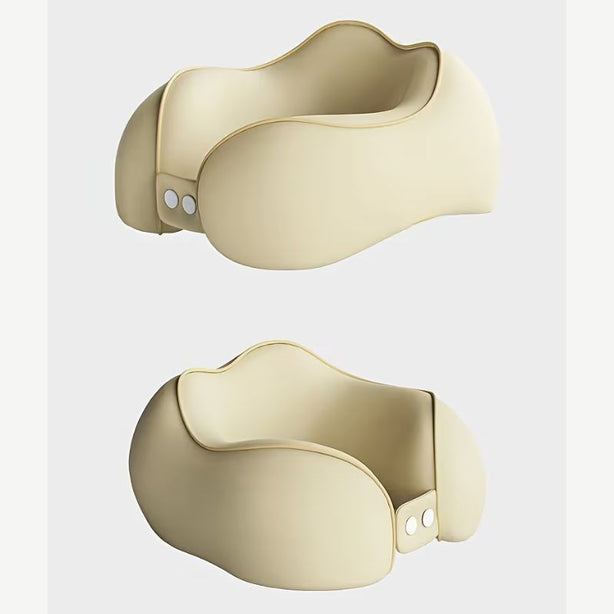 StitchesandTweed Memory Foam Travel Pillow - Black