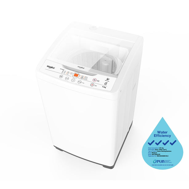 Whirlpool Top Load Washer WVFC902AJGR 9KG Stain Clean 4 Ticks