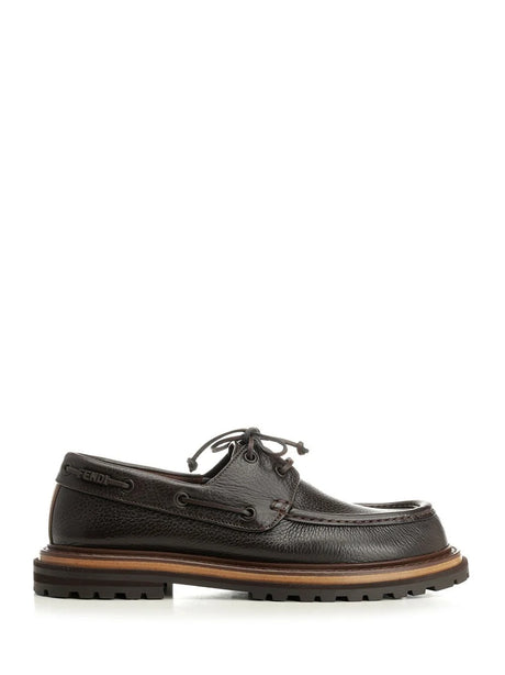 Fendi Pequin Lace-Up - Brown