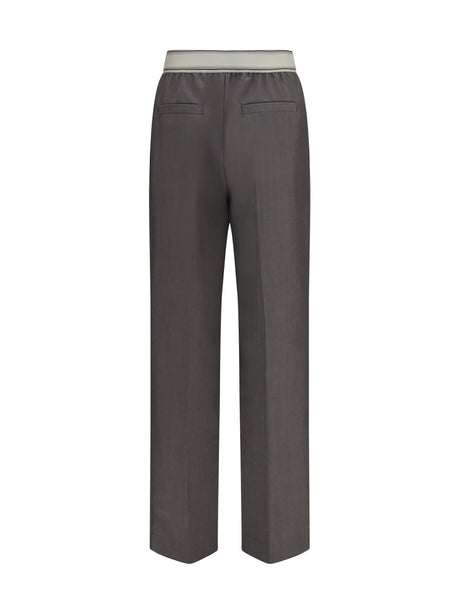Cold Grey Mohair Wool Trousers