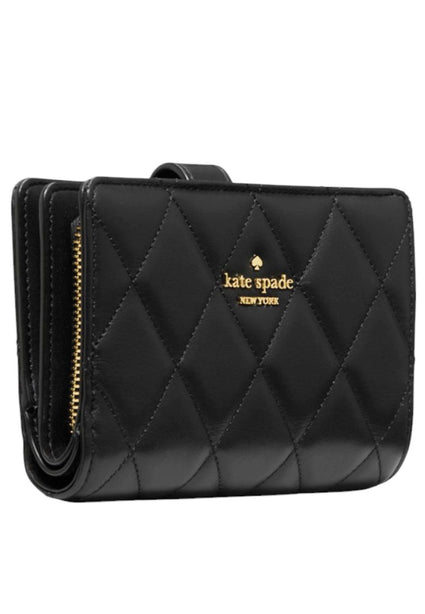Kate Spade Carey Quilted Medium Bifold Wallet - Black