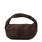 Medium Suede Calfskin Handbag - Dark Brown