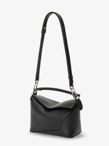 Loewe Puzzle Edge leather handbag with engraved Anagram logo - Black