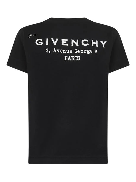 Black Cotton T-Shirt with Logo