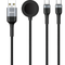 XPower Combo Watch CW1 6-in-1 Digital Display 2 to 3 100W Aluminum Alloy Charging Cable (1.2M) - Black