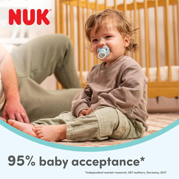 NUK Signature Silicone Soother Pacifier 2pcs/box - Day n Night (18-36M)