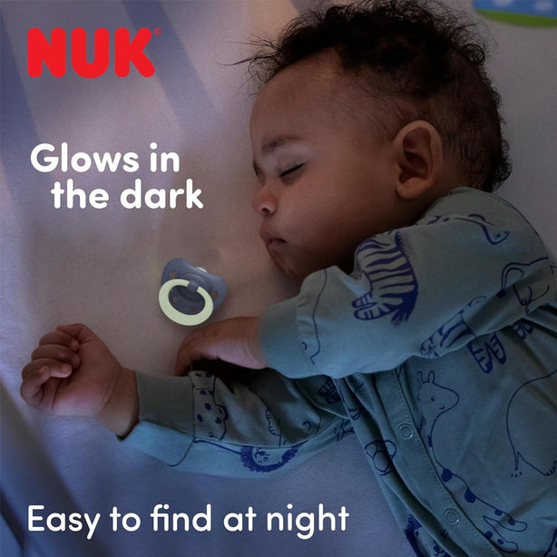 NUK Signature Silicone Soother Pacifier 2pcs/box - Day n Night (18-36M)