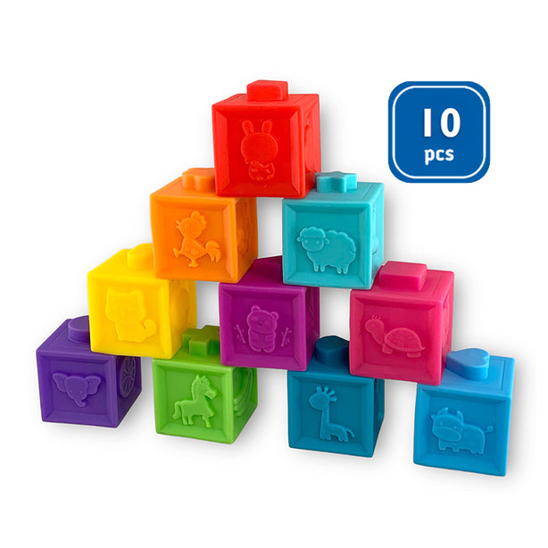 Hap-P-Kid Little Learner Soft Building Blocks | Stacking Block