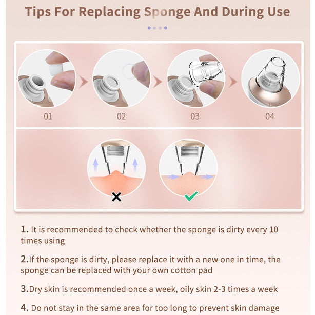 Anlan Facial Cleaner Device 3 Level Suction Pore Cleaner Blackhead Vacuum