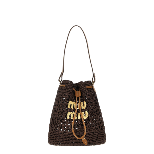 Mini Raffia Bag - Brown