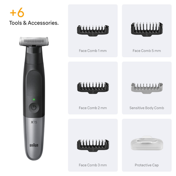 Braun Series X XT5100 Wet & Dry All in One Trimmer with 5 Attachments