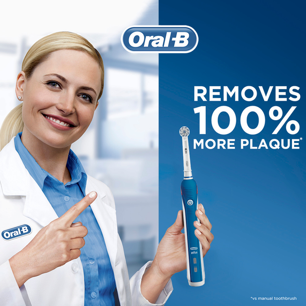 Oral B Pro 2 2000 Rechargeable Electric Toothbrush Round Oscillation Cleaning Pink Braun