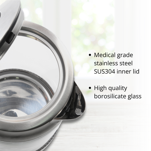 JOGEN KE 4311 Stainless Steel Glass Kettle 1.7L 2200W