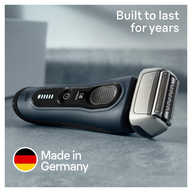 Braun Series 8 8513s Electric shaver with charging stand and travel case - fjord grey