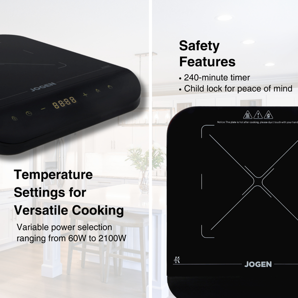 Jogen EC 2100 Single Plate Induction Cooker 2100W With Digital Touch Display