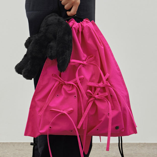 NJ X Kkole Rabbit String Bag Fuchsia Pink(International Shipping)