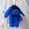 NJ X Kkole Furry Bunny Plush Keyring Tide Blue(International Shipping)