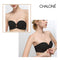 [Stay-On For Small Bust] Chalone Super Push Up Low Front Strapless Bra Front Closure Non Wired No Gaping No Slip Optional Straps