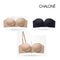 [Stay-On For Small Bust] Chalone Super Push Up Low Front Strapless Bra Front Closure Non Wired No Gaping No Slip Optional Straps