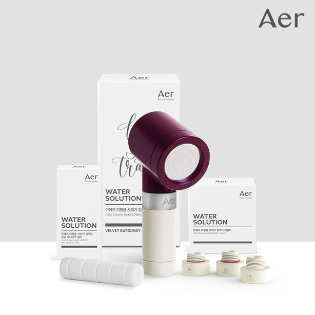 AER Compact Portable Shower Filter Gift Set [International Shipping]