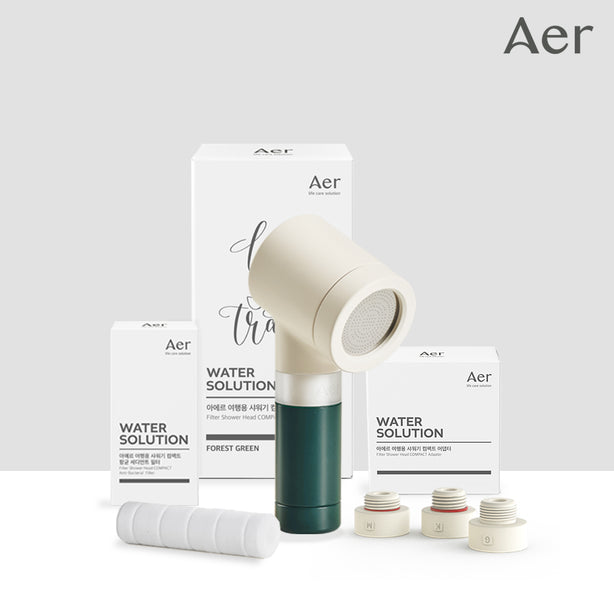AER Compact Portable Shower Filter Gift Set [International Shipping]