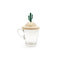 Qualy All Seasons Glass Mug And Lid/Holder (Summer)